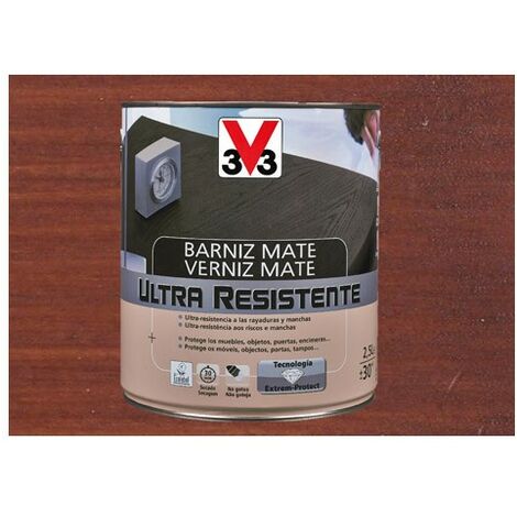 Vernis Bois Extérieur V33 Haute Protection Opaque Beige Argile Brillant  0.75 L