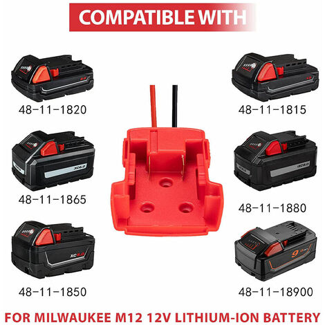 Adaptateur de batterie avec fusible et interrupteur intégré