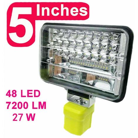 Pour Ryobi One + 18v Li-ion Ni-cad Ni-mh Batterie Travail Lumière Portable  Lampe de poche Extérieur Lumière d'urgence Led Tool Lamp