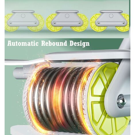 Roue d'exercice abdominale à rebond automatique, roue d'exercice abdominale  à rebond automatique, roue d'entraînement abdominale avec genouillère,  équipement d'exercice pour l'entraînement Orange : : Sports et  Loisirs