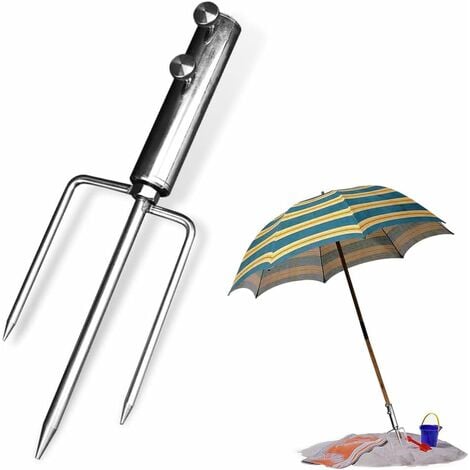 Pied de parasol avec piquet de pelouse, piquet de parasol, piquet de pelouse,  pied de parasol, piquet de terre, parasol, porte-parapluie pour la pêche,  porte-parapluie de plage