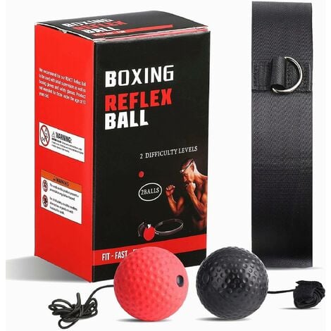 Balle de jeu Reflex Ball - 4 balles + 2 bandeaux, idéale pour entraîner les  réflexes, les