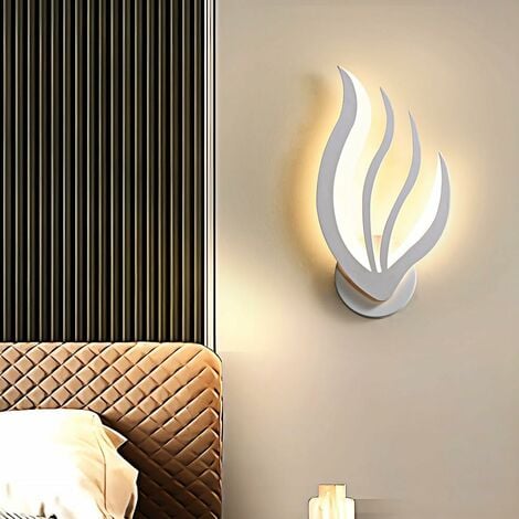 Applique Murale LED Intérieur, 12W Lampe Murale en Aluminium et Acrylique  Design, Moderne Decoration Eclairage LED Luminaire Mural pour Salon Chambre