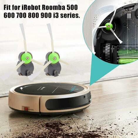 pack 3 x Brosse latéral Roomba 500 600 700 (Compatible avec iRobot)