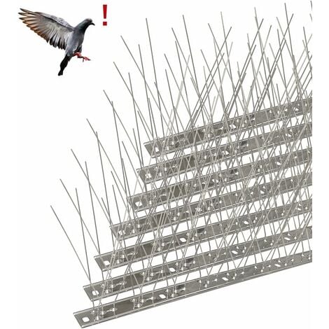 Pointes d'oiseaux et de pigeons en acier inoxydable, répulsif anti-oiseau,  pointes anti-pigeon, degré météo pour jardin et balcon - AliExpress