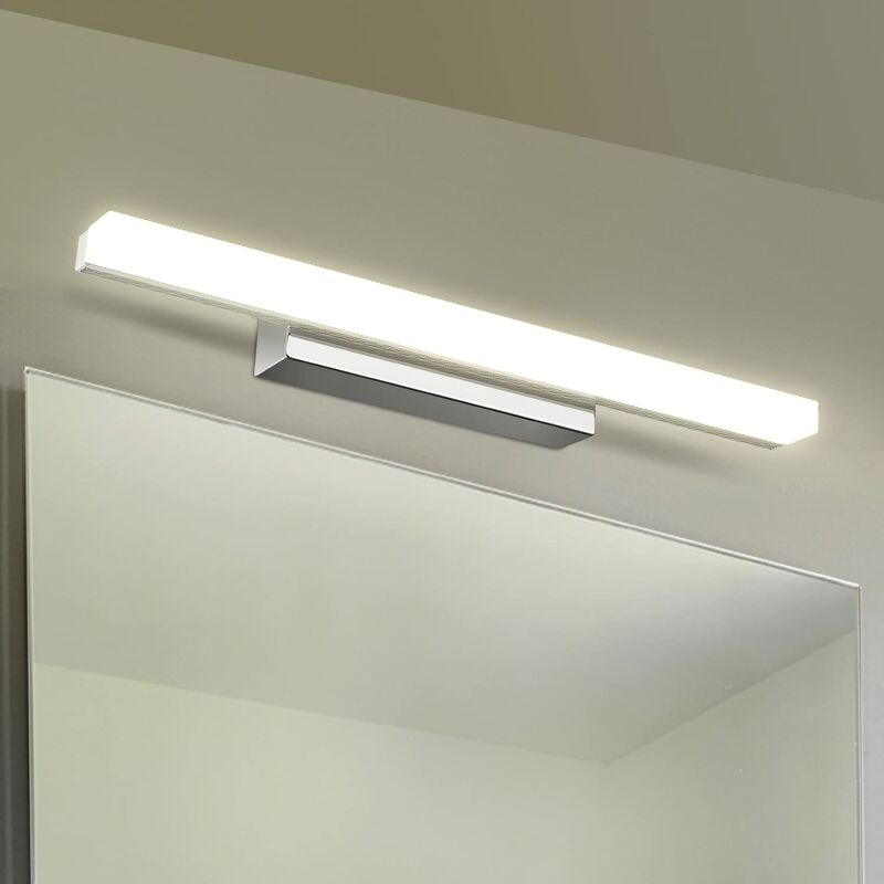 Luce Specchio Bagno LED luce neutro bianco, 10W Lampada da bagno 800LM  Alluminio Illuminazione Bagno, Impermeabile IP44, Applique Faretto Specchio  Arredo Bagno, illuminazione armadietto, L60cm : : Illuminazione