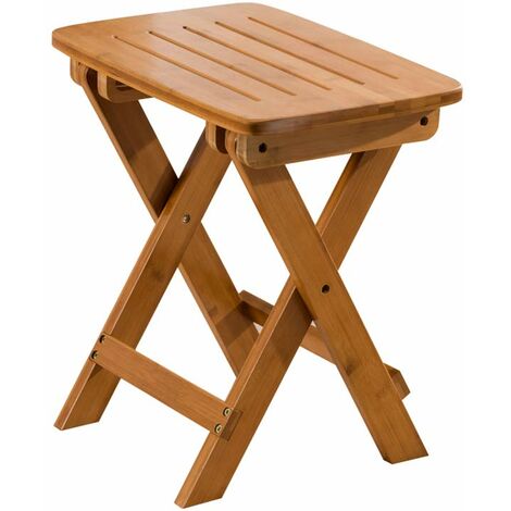 Sgabello Rettangolare In Legno Di Paulownia - 25x18x7 Cm, Portatile, Per Bambini E Adulti, Poggiapiedi