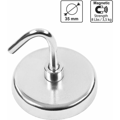 5 ganci magnetici da 35 mm - Potente portautensili magnetico per cucina,  ufficio, bagno, garage, attrezzi