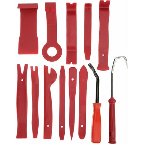 13 pezzi/set Kit di strumenti per la rimozione del rivestimento automatico  dell'auto rossa, strumento