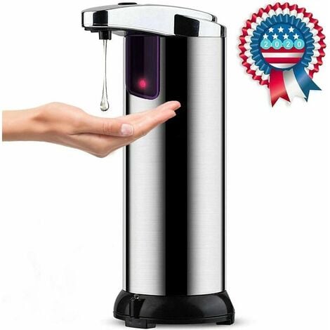Dispenser automatico di sapone da 250 ml con sensore a infrarossi per  lavanderia, cucina, hotel, ristorante (