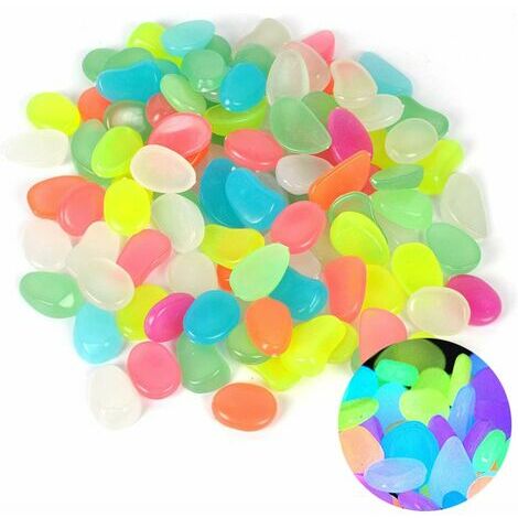 300 Pietre Luminose Per Giardino E Acquario - Ciottoli Che Si Ricaricano Al Sole - Foto 13