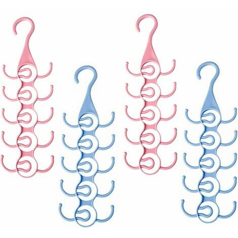 Porta Cravatte Per Armadio - Confezione Da 2, Organizzatore Per Cravatte, Cinture E Sciarpe, Naturale - Foto 5