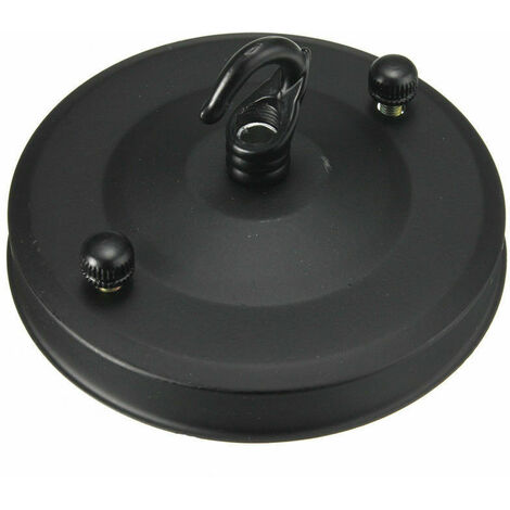 2 Ganci Da Soffitto In Ghisa – Stile Industriale, Per Lampadari, Piante, Cappotti – Con Viti E Tasselli, Rivestimento Antiruggine Nero - 3