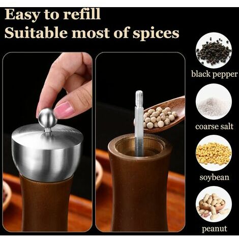 Macinapepe E Sale Elettrico Ricaricabile - Con Luce LED, Granulatura Regolabile - Foto 4