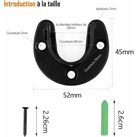 Supporto Per Asta Tende In Acciaio Inox - Confezione Da 4 Pezzi Con Viti, Per Montaggio A Parete O Soffitto, Fino A 32mm Diametro - Foto 3