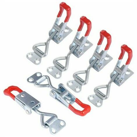 6 Chiusure A Leva Metalliche - Morsetti Regolabili, Per Porte, Scatole, Armadi, Capacità 100kg - Foto 4