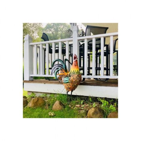 Garten-Deko Gallo – Lustige Hühner-Figur Aus Resin Für Draußen & Innen