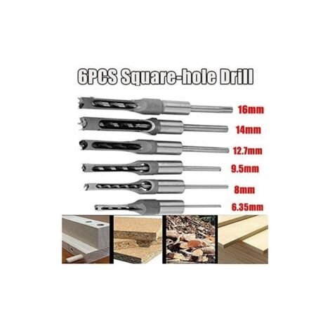 Set Di Punte Da Trapano Quadrate Per La Lavorazione Del Legno, Punte Da Trapano Con Foro