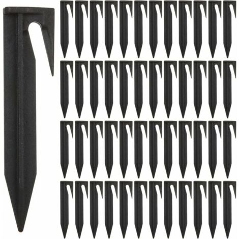50 Picchetti Per Luci Di Natale In Plastica Con Punta Da Trapano Metallica - Altezza 13,5 Cm, Per Luci C7 C9, Verdi - 2