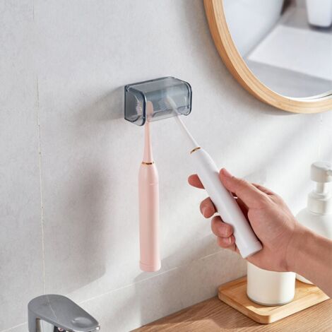 Porta Spazzolino Da Denti Autoadesivo – Confezione Da 2, Nero, Per Bagno, Per Spazzolini Elettrici E Rasoi