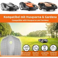 Set Lame Ricambio Per Robot Tagliaerba - 12 Lame Acciaio Inox + 12 Viti, Compatibile Con Husqvarna, Gardena, Worx