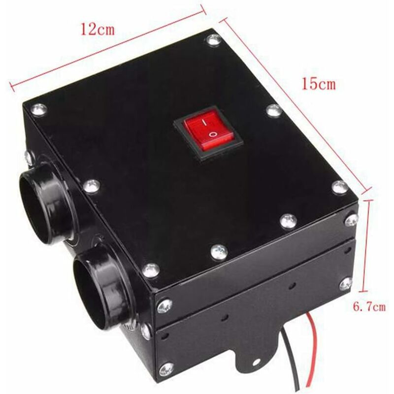 GOZAR Riscaldatore Auto 12V/24V 300W - Doppio Foro, Ventilatore Sbrinatore Per Vetri, Demister Per Camion E Autovetture - Foto 8