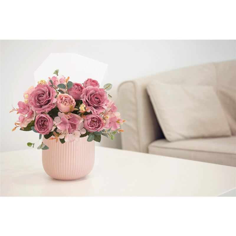 Bouquet Pivoines Et Hortensias Artificiels En Soie - 2 Pièces Déco Maison