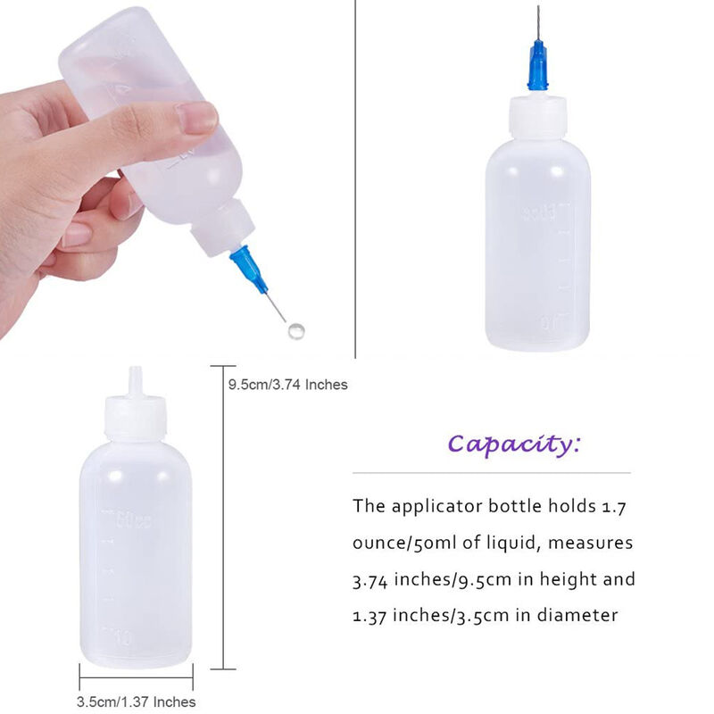 Flacons Applicateurs Temporalis 10ml - Lot De 5 Avec Embouts Fins Pour Colle, Peinture, Encre