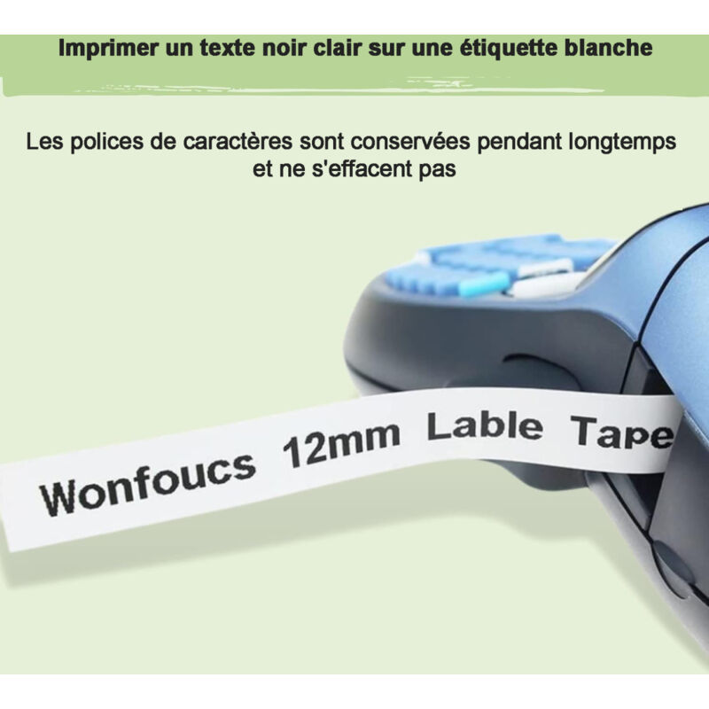 DYMO Ruban Authentique LetraTag - Noir Sur Blanc 12mm X 4m - 2 Cassettes Pour Étiqueteuse