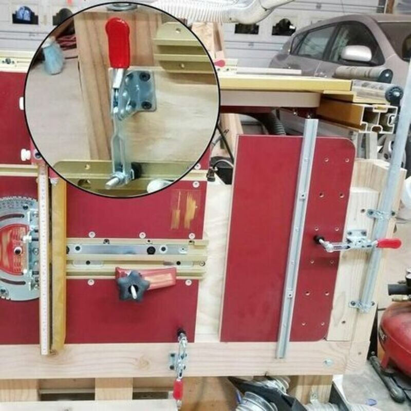 Pince à Genouillère Serrage 90kg - Lot De 4 - Acier Galvanisé Avec Poignée Caoutchouc - Pour Bois, Soudure, Électronique