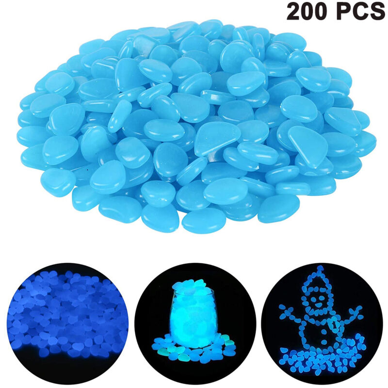 400 Pierres Lumineuses Phosphorescentes - Galets Résine Pour Jardin Et Aquarium - Multicolore