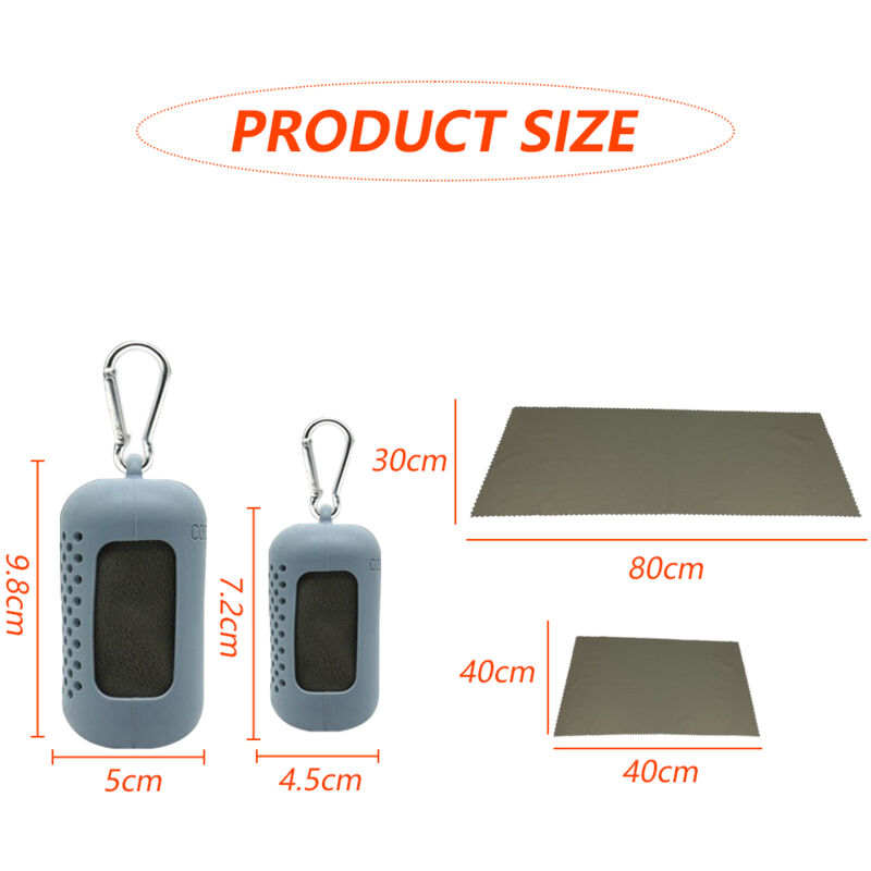 HEMOTON Serviettes De Sport à Séchage Rapide - Lot De 2 En Fibres Rafraîchissantes - Pour Entraînement, Voyage, Activités Extérieures - Avec Pochette De Rangement Et Clip - 9