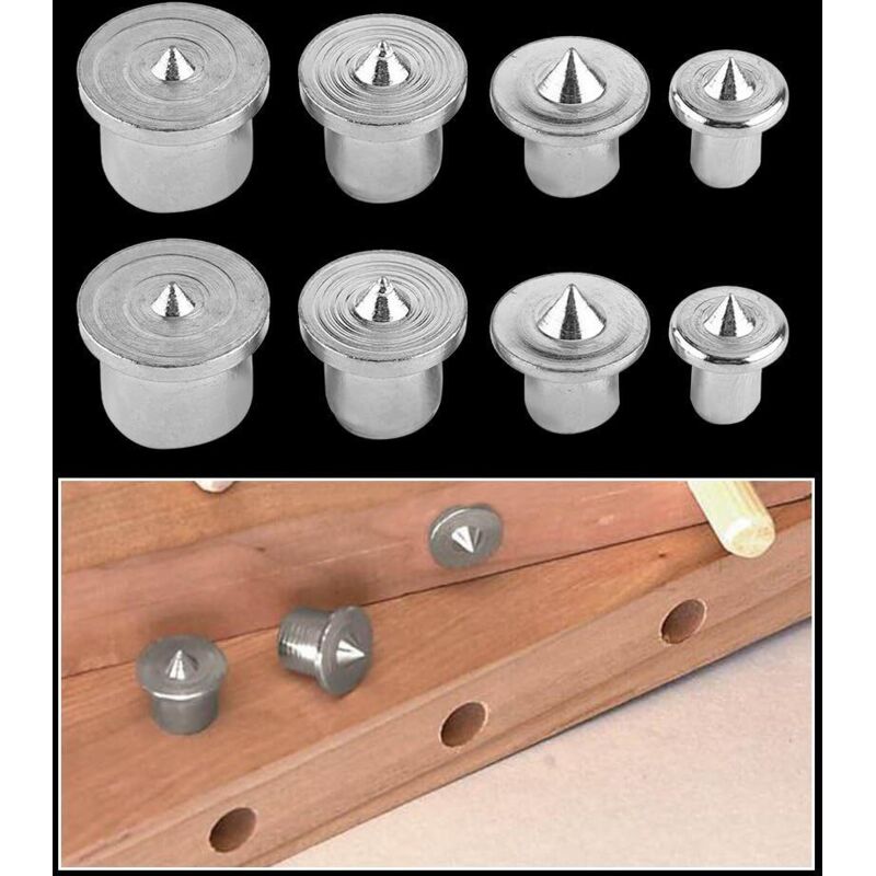 20 Pointes De Centrage Bois BOBOZHONG - Guide De Perçage Pour Chevilles 4/6/8/10/12mm - Acier Inoxydable