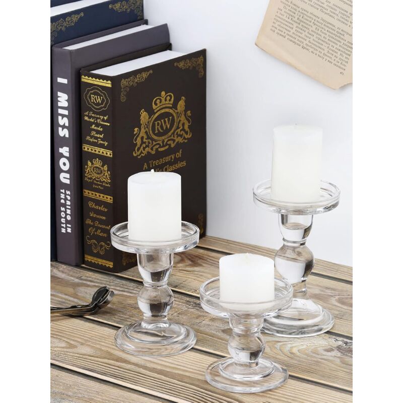 Lot De 12 Photophores En Verre Transparent - Vintage, Pour Bougies Chauffe-plat (5 Cm Diamètre)