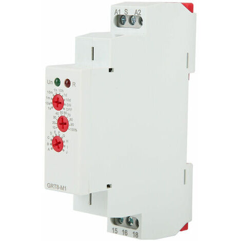 GRT8-M1 AC 220V Relais Temporisé Multifonctionnel Modulaire avec 10 Fonctions pour Montage sur Rail DIN