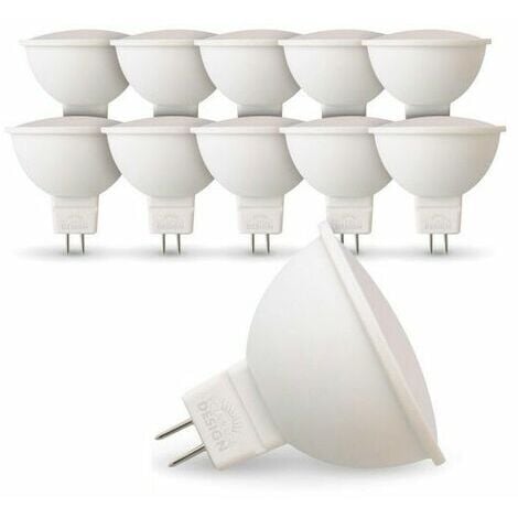 Lot De 10 Ampoules Led Gu5.3 Mr16 5W Eq 40W  Température De Couleur: Blanc Neutre 4000K