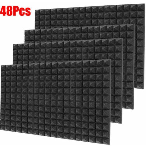 6 pièces 30 CM étanche Anti-humidité insonorisation mousse panneaux de mousse acoustique cale Absorption Studio KTV accessoires 12  12  2 pouces