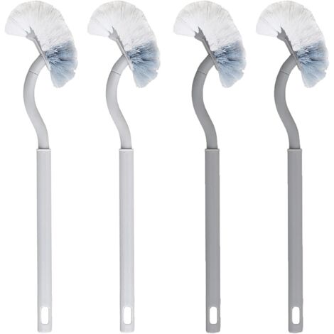 Brosse WC Avec Nettoyant Intégré | Brosse Toilette Long Manche 40cm - 2 Pièces Avec Crochet