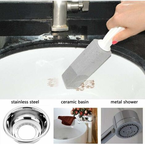 4 PCS Brosse de Nettoyage Pierre Ponce avec poignée Cleaning Block Nettoyant Brossede toilette WC pour Cuisine/Grill/Bain/Toilette Bowel/Pool