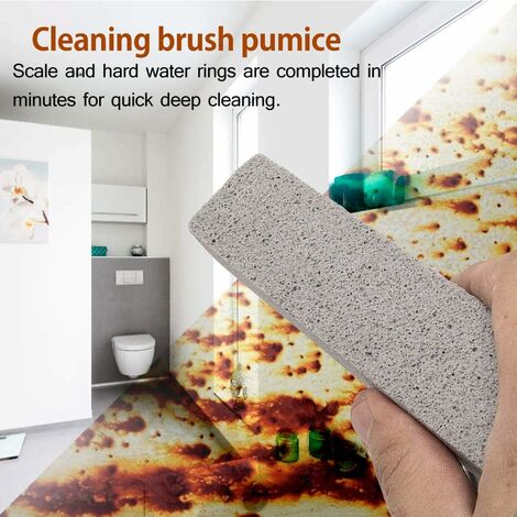 4 PCS Brosse de Nettoyage Pierre Ponce avec poignée Cleaning Block Nettoyant Brossede toilette WC pour Cuisine/Grill/Bain/Toilette Bowel/Pool