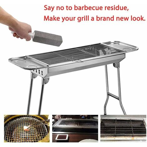4 PCS Brosse de Nettoyage Pierre Ponce avec poignée Cleaning Block Nettoyant Brossede toilette WC pour Cuisine/Grill/Bain/Toilette Bowel/Pool