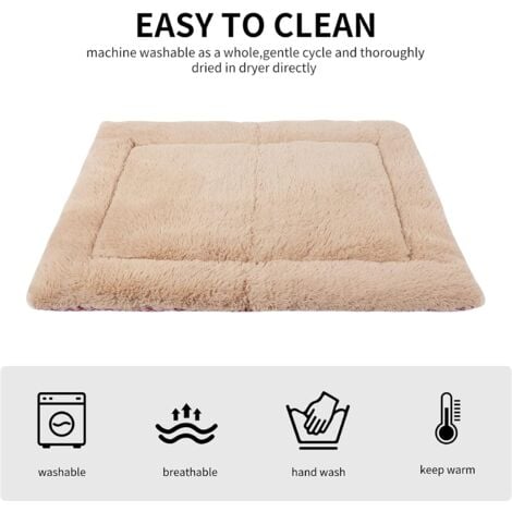 Matelas pour Chien, Matelas pour Animaux De Compagnie, Couverture De Chien XZ014 (M (75 55CM), Short Plush Pink)