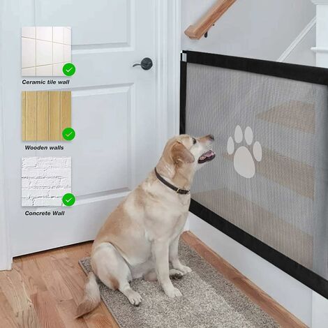 Namsan Barrière de porte pour chien facile à installer et verrouillable, barrière d'escalier pour animaux de compagnie, 80 cm x 100 cm