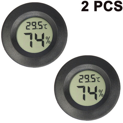 Pack De 2 Mini Hygromètres/thermomètres Numériques LCD - Pour Mesurer Température Et Humidité