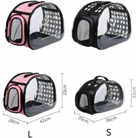 Sac de Transport pour Chat Chien et Autres Animaux de Compagnie Léger Respirant Sac à Main avec Bandoulière pour Voyage Sac Portable pour Animaux Paniers de Transport en Avion Train Voiture