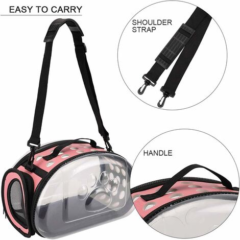Sac de Transport pour Chat Chien et Autres Animaux de Compagnie Léger Respirant Sac à Main avec Bandoulière pour Voyage Sac Portable pour Animaux Paniers de Transport en Avion Train Voiture