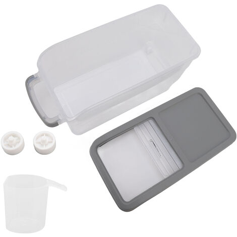 Distributeur De Céréales Transparent 6 Compartiments Avec Boîte Anti-insectes - Sortie En Un Clic - Pour Riz, Pâtes, Grains