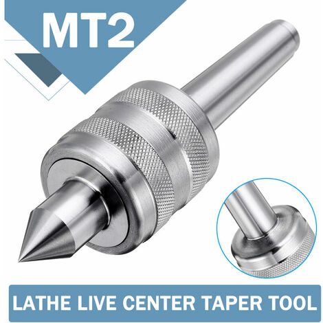Centre Tournant MT2 Pour Tour à Métaux - Pointe Acier Rapide, Précision 0,01mm, Pour Usinage CNC Et Conventionnel