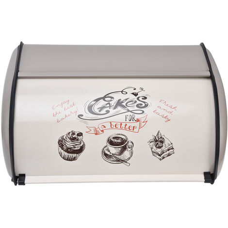 Boîte à Pain Boîte à Pain De Style Européen Conteneur De Stockage De Pain Boîte à Pain De Comptoir Moderne Avec Porte à Clapet Décor De Cuisine Rustique Pour Comptoir De Fête