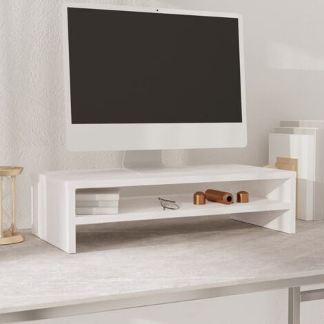 Maison Exclusive - Support de moniteur Blanc 100x27x15 cm Bois de